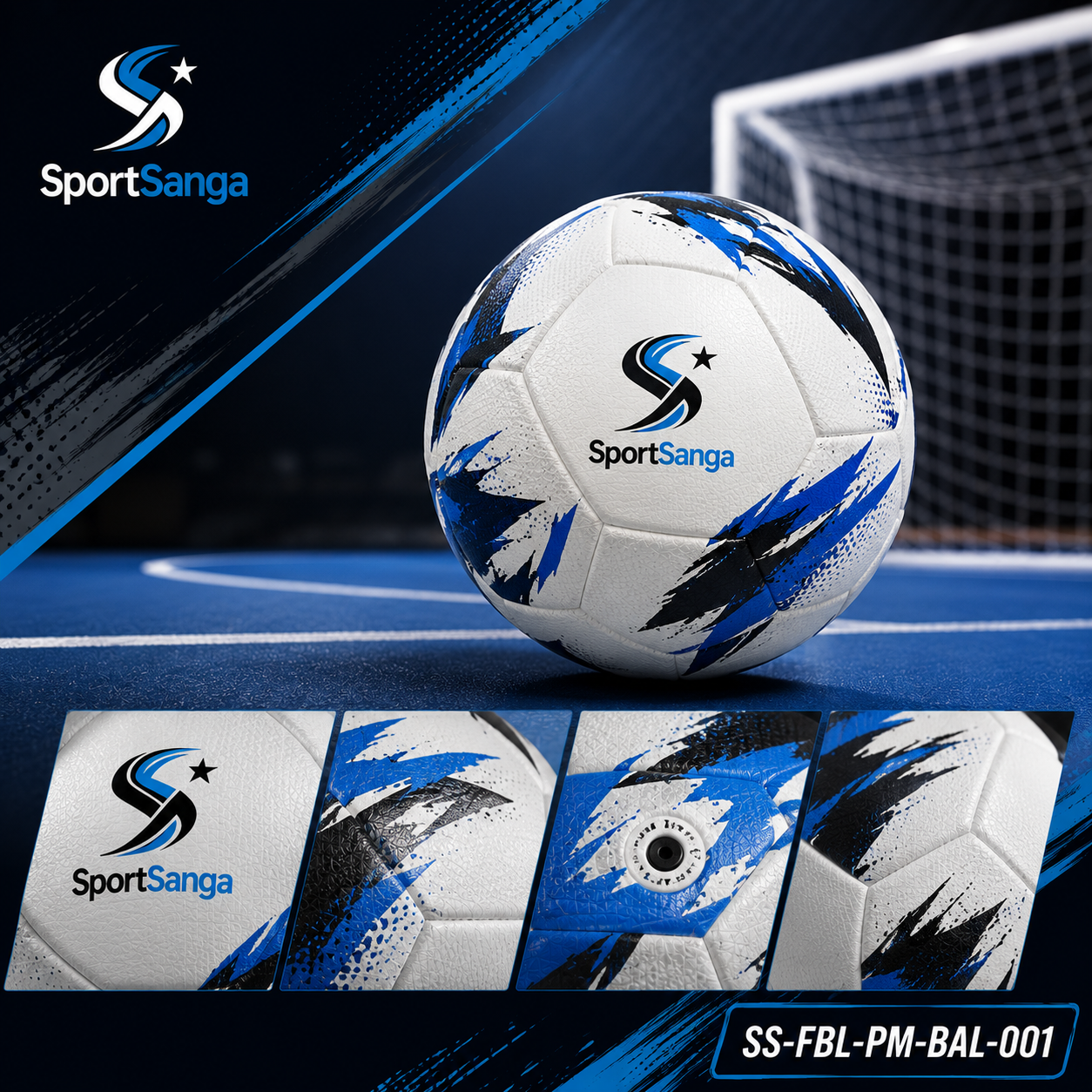 SportSanga promotional mini footballs in size 1 and 2 for branding and giveaways.