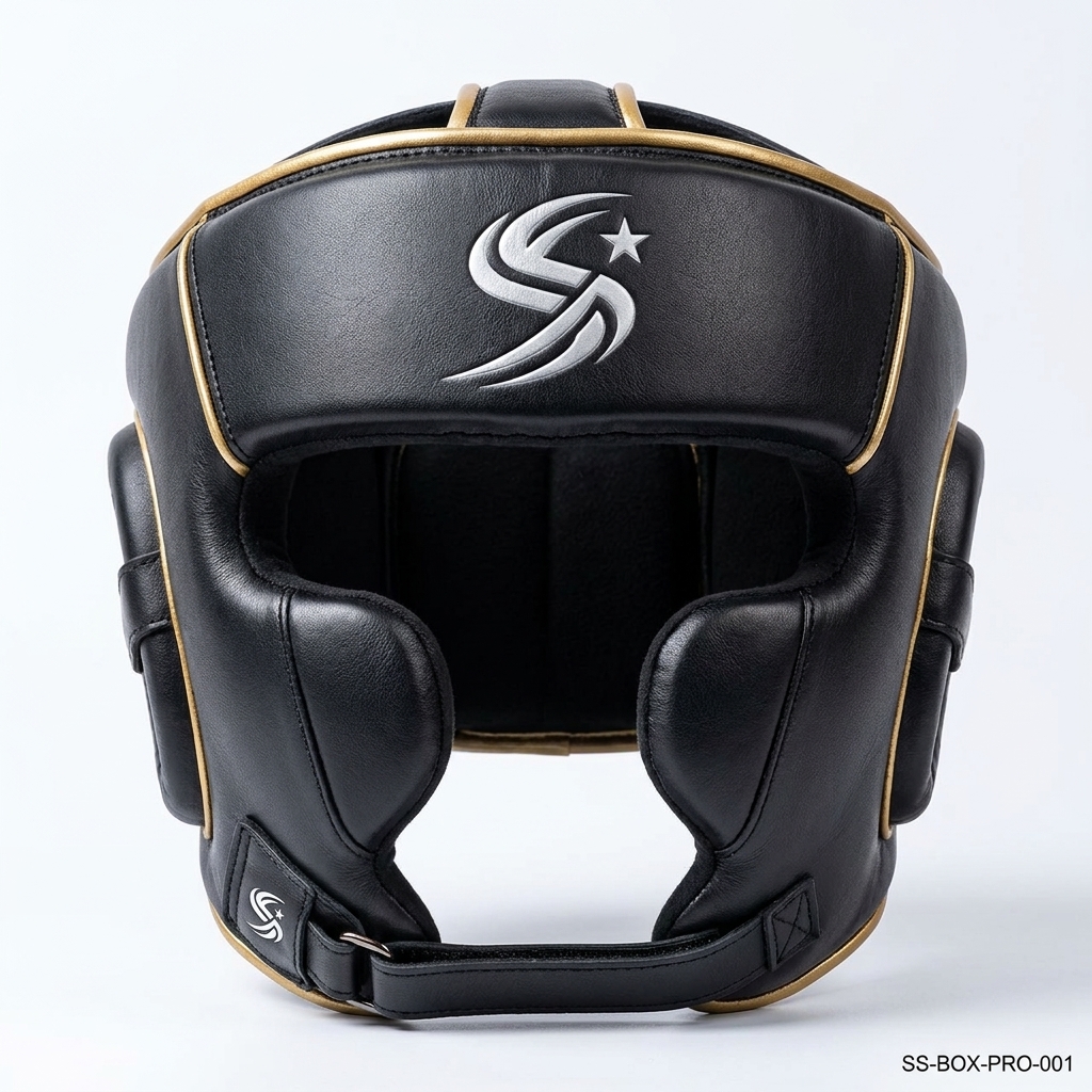 SportSanga professional boxing headguard cheek protection, and EVA gel padding for elite sparring safety